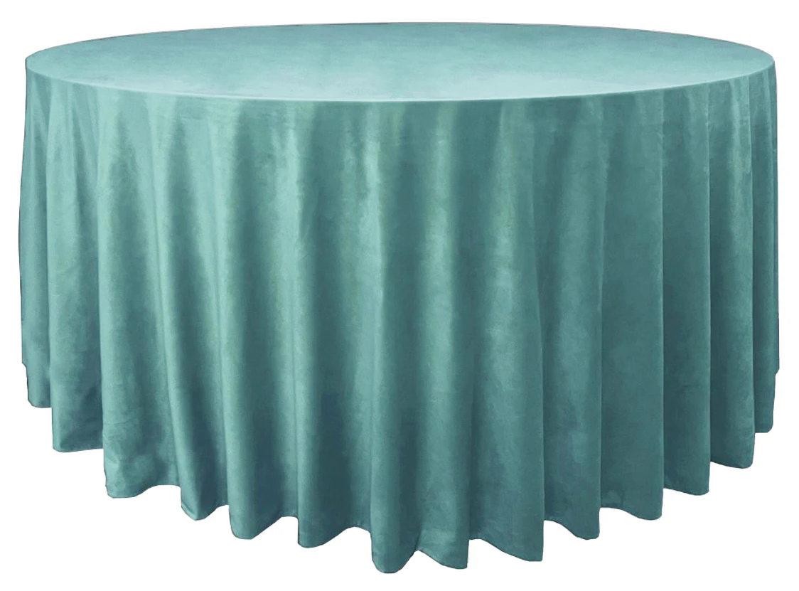 Скатерть велюр, круглая, тиффани