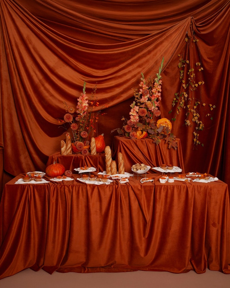 Скатерть велюр, прямоугольная, терракотовая