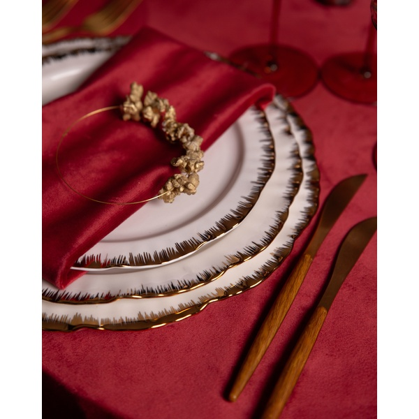 Сет порционных тарелок Подсолнух Золото - Фото 4