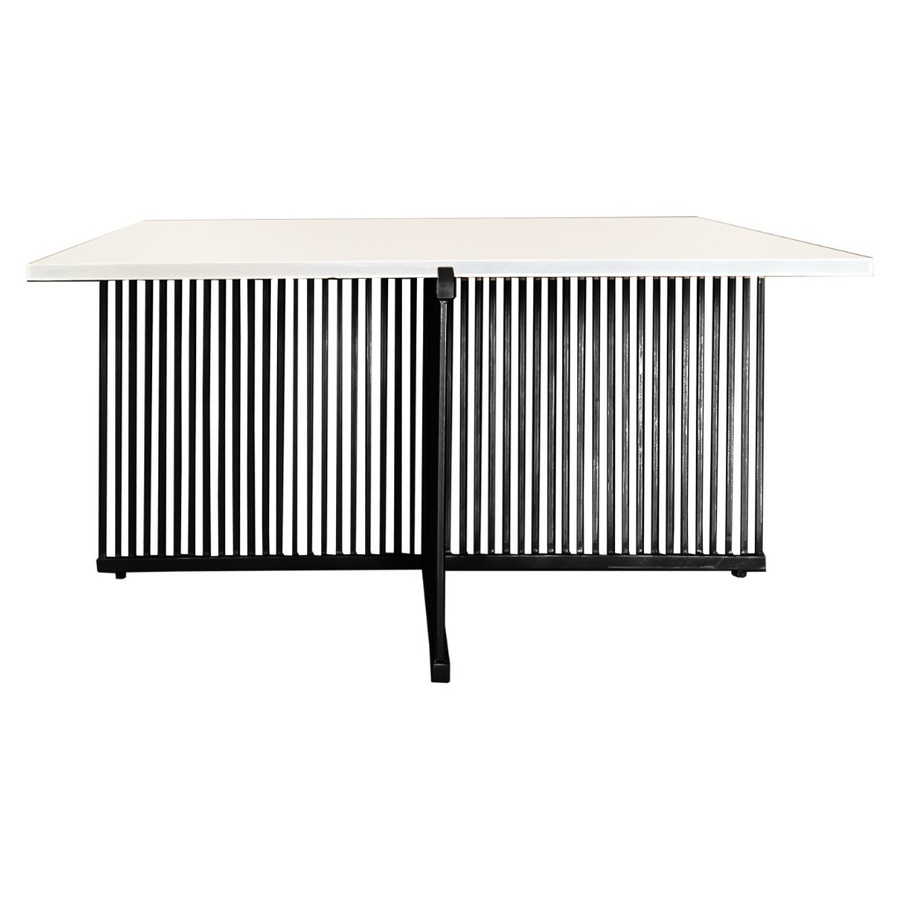 Журнальный столик Шреддер с квадратной столешницей, черный цвет подстолья - Фото миниатюра 1