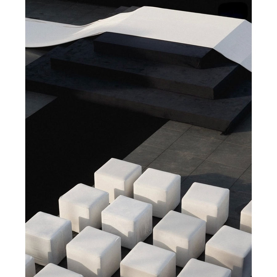 Пуф квадратный Точка, велюр, Млечный путь - Фото миниатюра 5