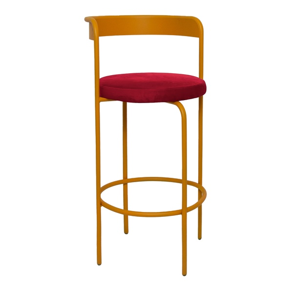 Стул барный Колори, Тыквенный тарт + Малиново-красный