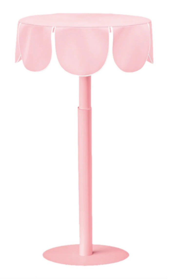 Комплект Стол "Да,капитан" Твист Розовая помада + Куколка с белым кантом, велюр