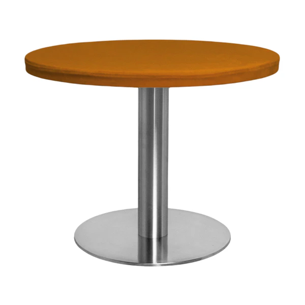 Стол Твист Круглый 43см, Серебро + Терракотовый