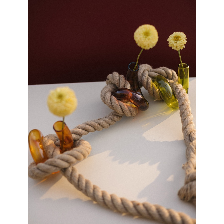 Стеклянная вазочка Пайпер оранжевая - Фото миниатюра 4