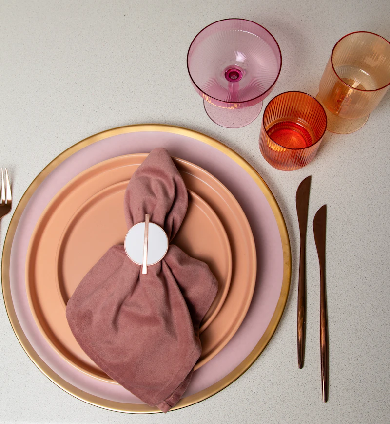Салфетка велюр, пыльно-розовая