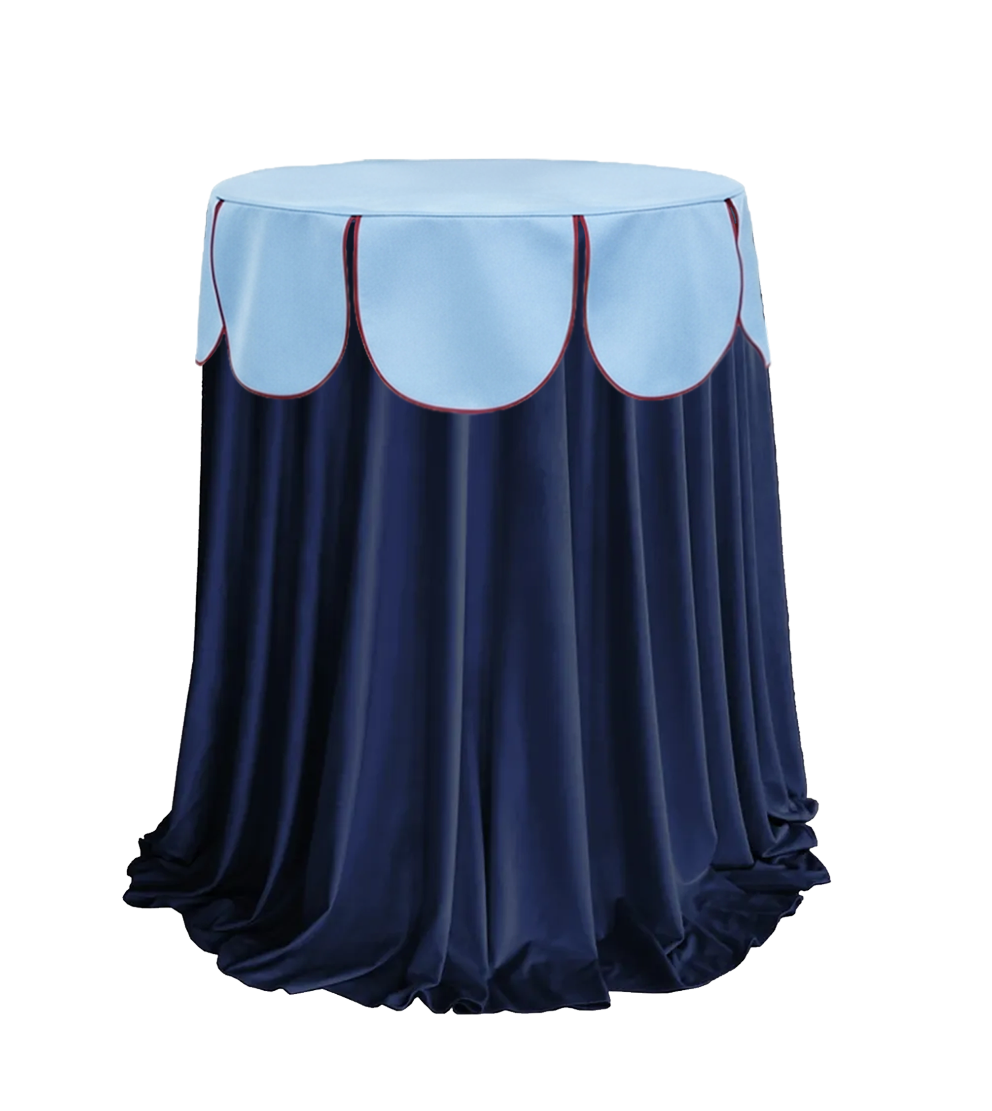 Комплект стол+скатерть+шапочка, "Да, капитан!" Тавола, серо-голубой+  сапфировая скатерть, велюр - Фото миниатюра 1