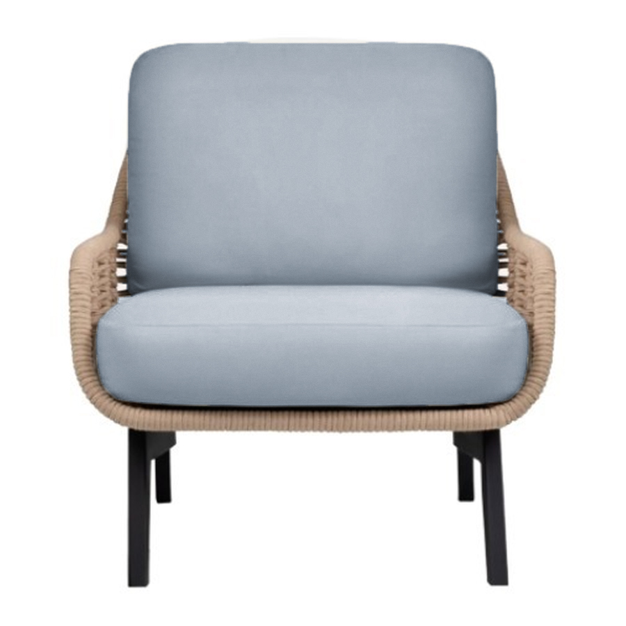 Кресло Ван Гог, серо-голубое - Фото миниатюра 1