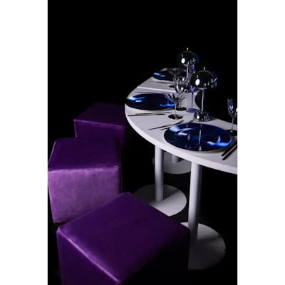 Пуф квадратный Точка, велюр, Таинственный фиолетовый - изображение 2