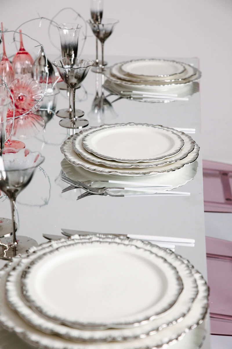 Порционная тарелка Подсолнух Серебро М