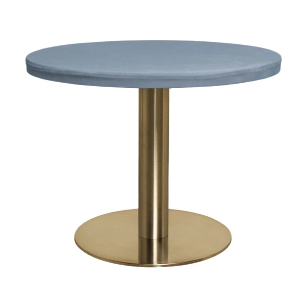 Стол Твист Круглый 43см, Золото + Серо-голубой