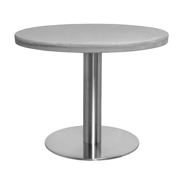 Стол Твист Круглый 43см, Серебро + Лайт грей