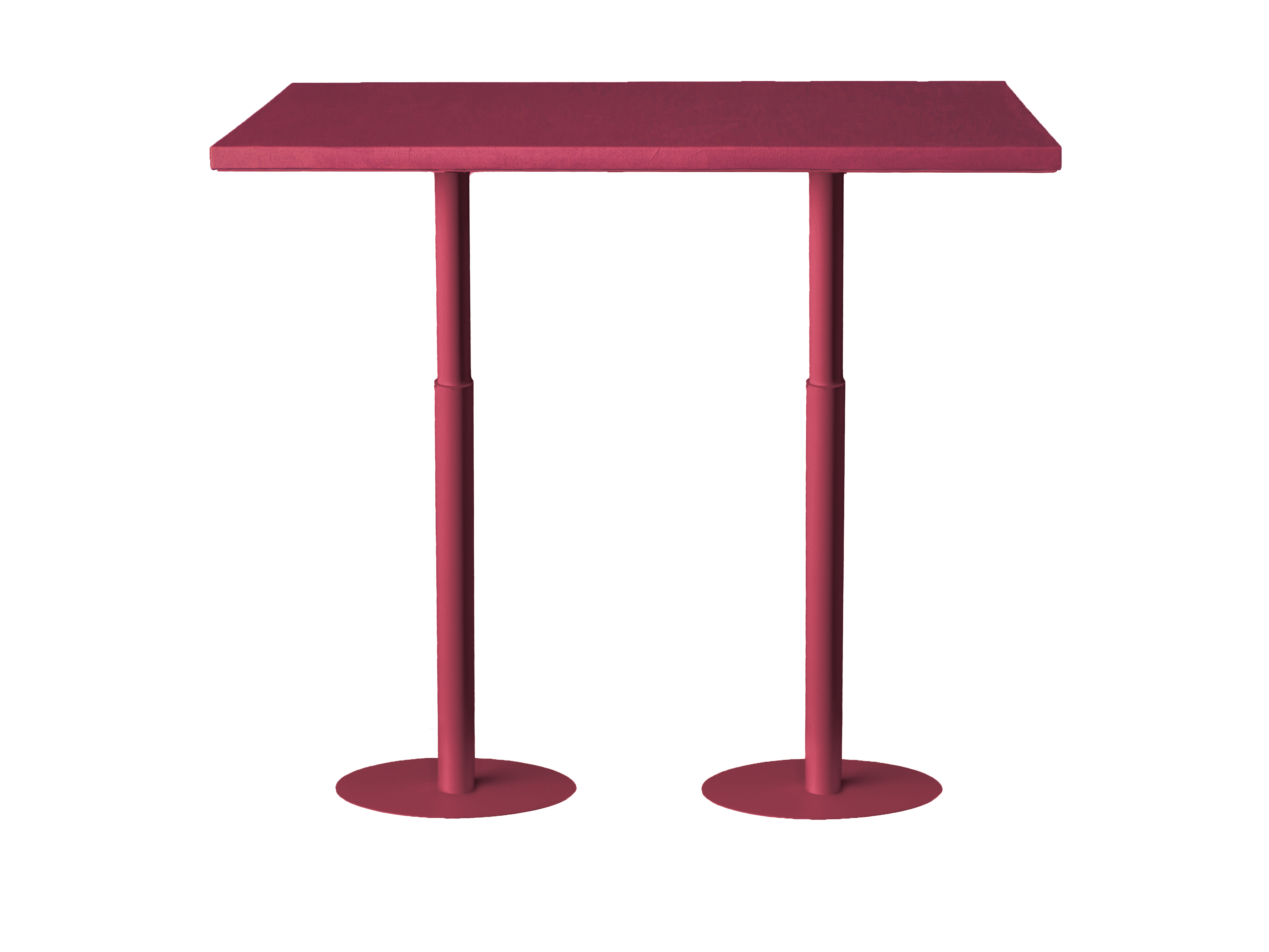 Стол коктейльный Твист Прямоугольный М, пьяная вишня (телескопическая нога)