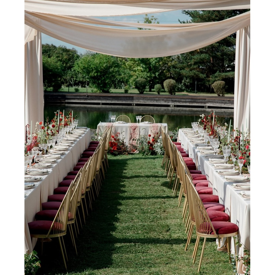 Стул Ле Солей, велюр, бордовый - Фото миниатюра 6