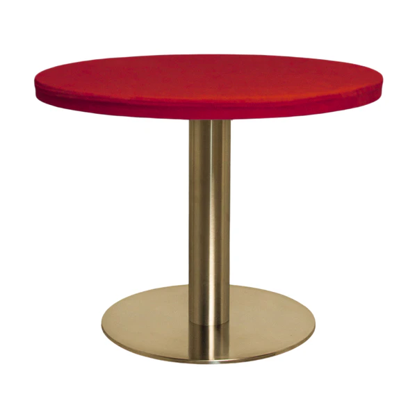 Стол Твист Круглый 43см, Золото + Малиново-красный