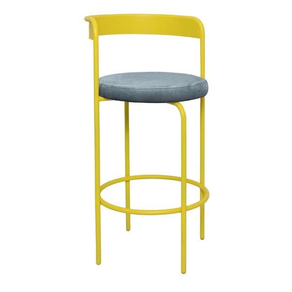 Стул барный Колори, Лимонный капкейк + Серо-голубой