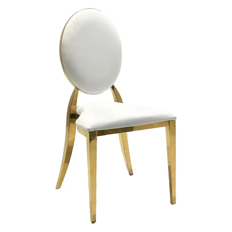 Стул Вашингтон Золото, велюр белоснежный