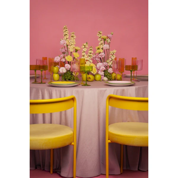 Скатерть велюр, круглая, светло-розовая - Фото 5