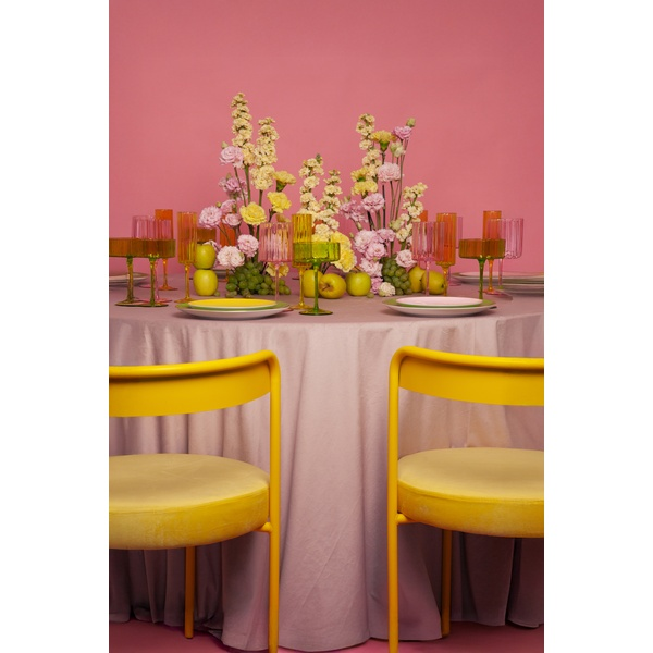 Скатерть велюр, круглая, светло-розовая ХЛ - Фото 5