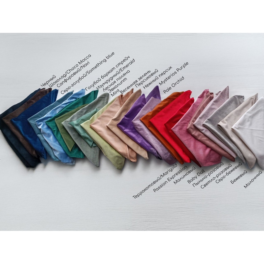 Салфетка велюр, нежный персик - Фото миниатюра 5