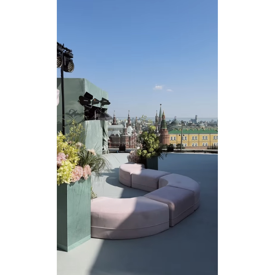 Пуф Кручу-верчу Змейка Вогнутый Розовый кварц - Фото миниатюра 3