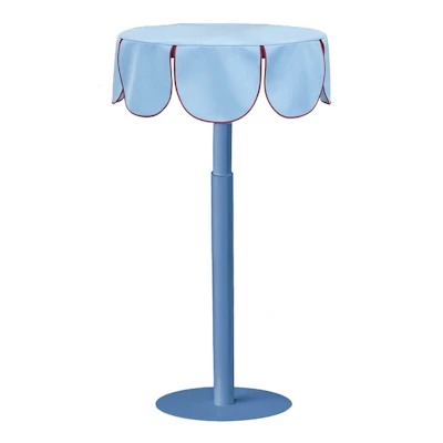 Комплект Стол "Да,капитан" Твист Черничный йогурт + Голубой с бордовым кантом, велюр