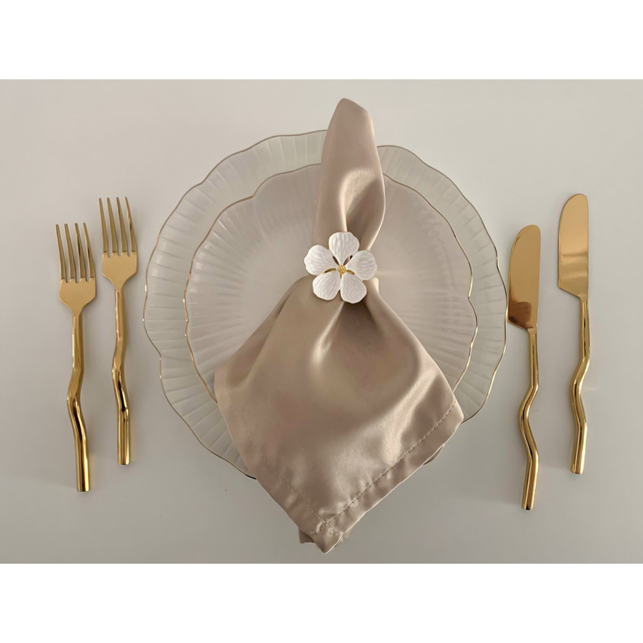 Салфетка сатин premium, пудровая - Фото миниатюра 2