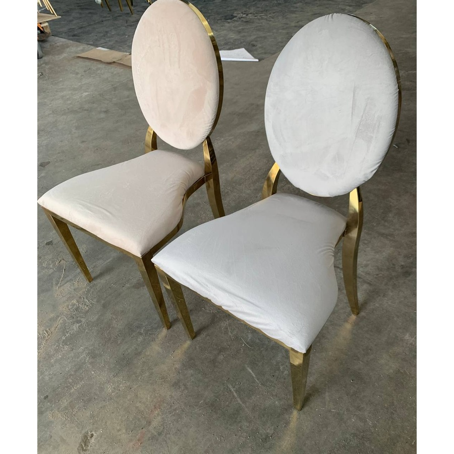 Стул Вашингтон Золото, велюр светло-серый - Фото миниатюра 2