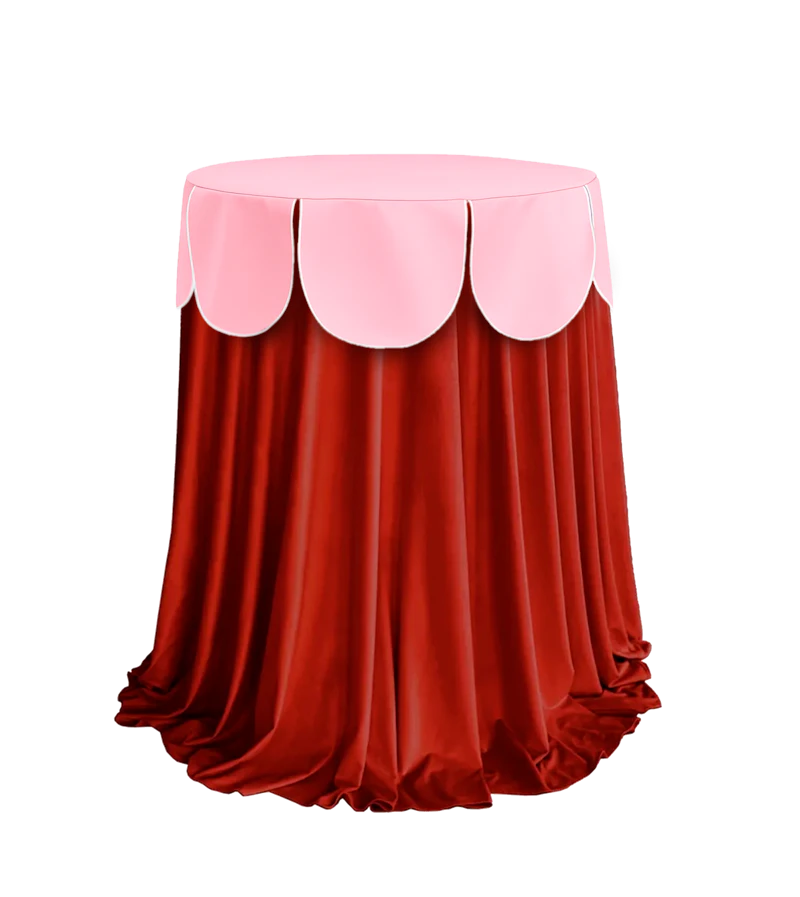 Комплект стол+скатерть "Да, капитан!" Тавола, Куколка + скатерть Малиново-красный