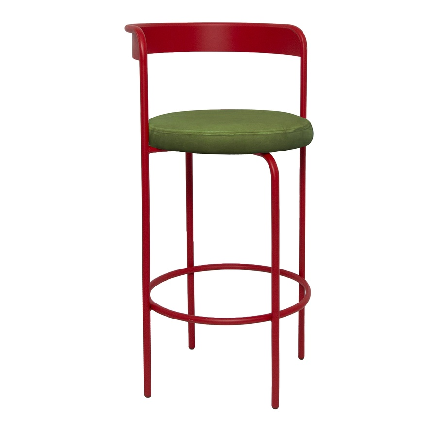 Стул барный Колори Красный бархат + Матча - Фото миниатюра 1