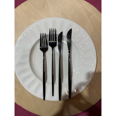 Столовые приборы Гоа, черные, сет из 4 предметов - изображение 4