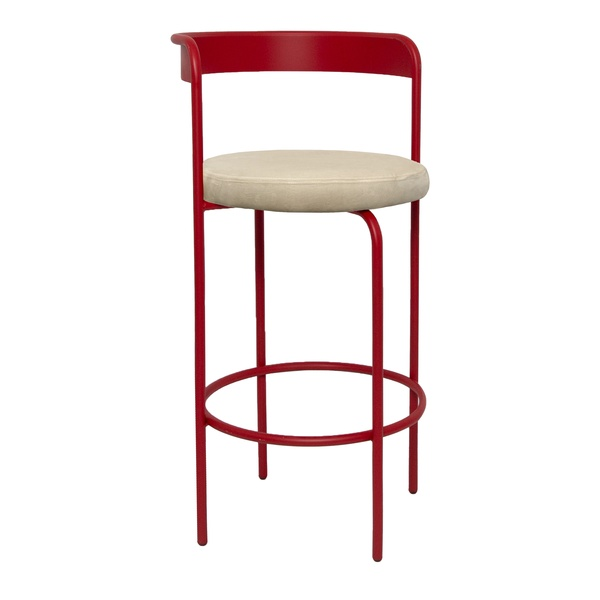 Стул барный Колори Красный бархат + Кремовый бисквит