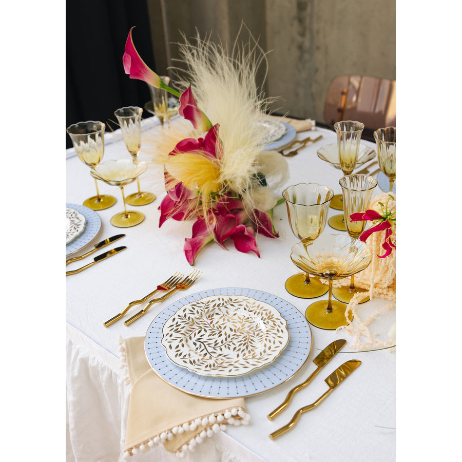 Столовые приборы Сквош Золото, сет 4 предмета - Фото миниатюра 3