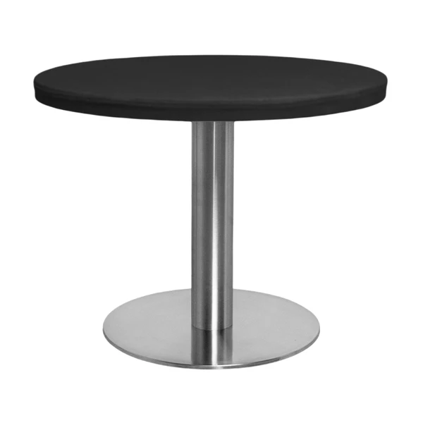 Стол Твист Круглый 43см, Серебро + Черный