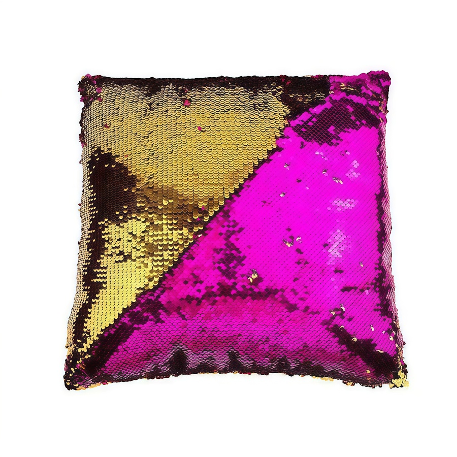 Подушка розовая с золотом - Фото миниатюра 1