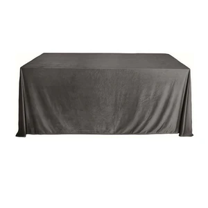 Скатерть бархат темно-серая прямоугольная