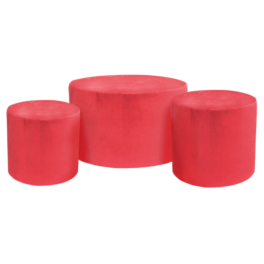 Набор пуфов Нежно-алый - Фото миниатюра 1