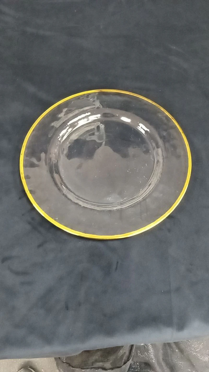 Подстановочная тарелка "Голд" с золотым кантом