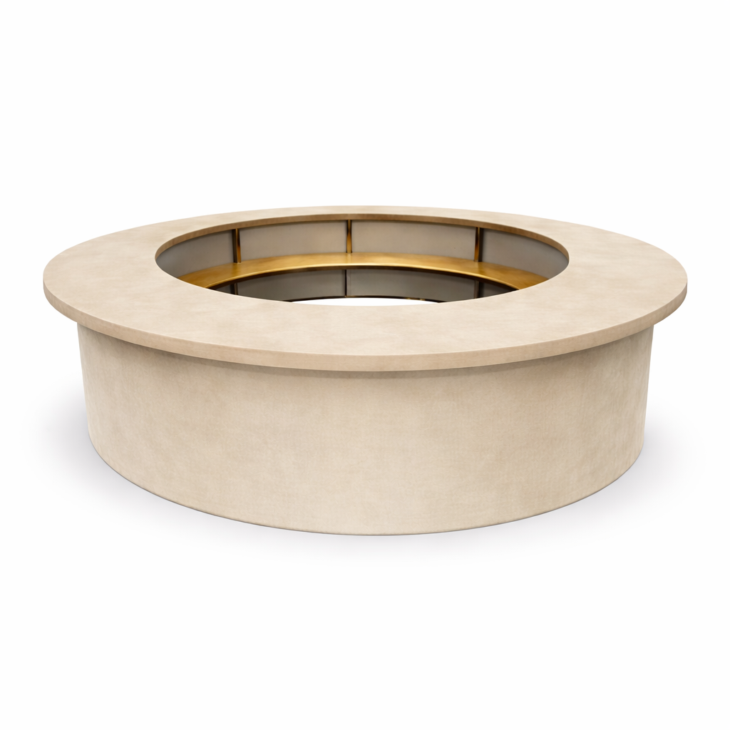 Барная стойка круглая обивка светло-бежевый бархат