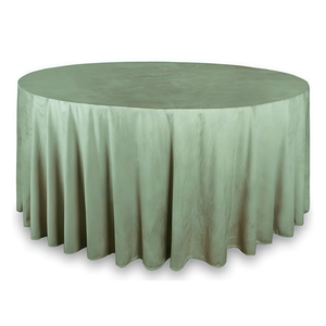 Скатерть круглая бархат травяная