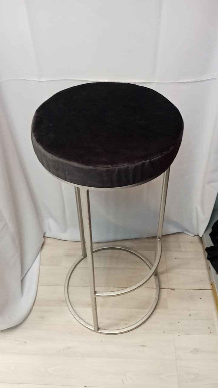 Стул барный золото, графитовый бархат