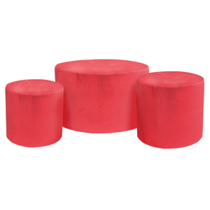 Набор пуфов Нежно-алый
