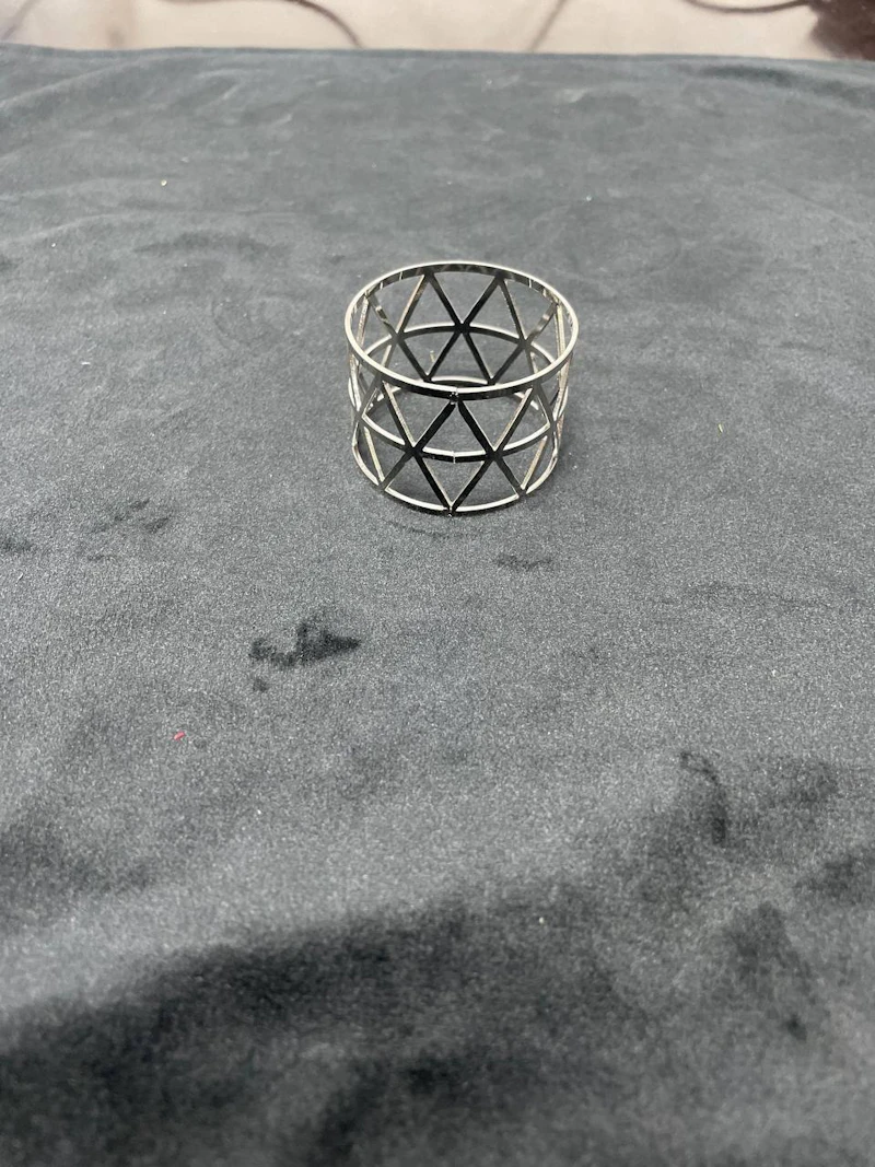 Кольцо для салфеток "Геометрия" серебро