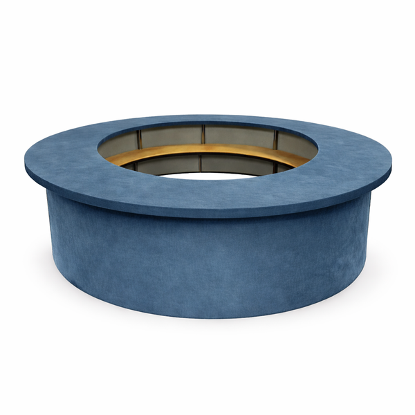 Барная стойка круглая обивка голубой бархат