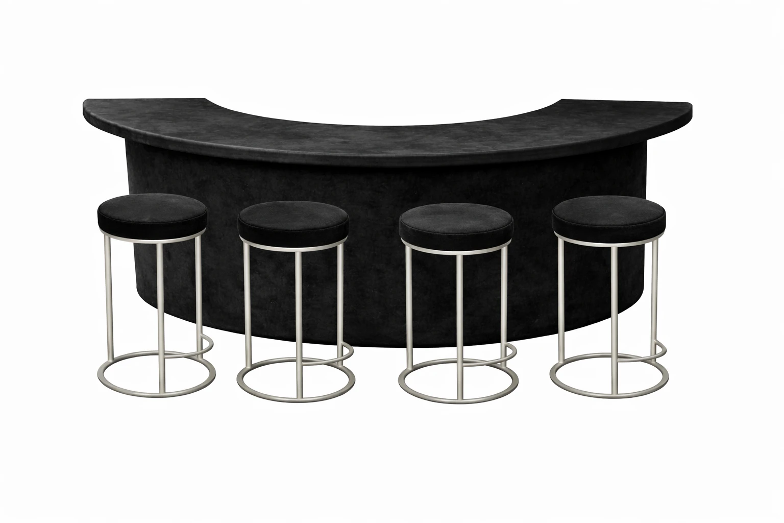 Барный комплект "Луна"  черный бархат