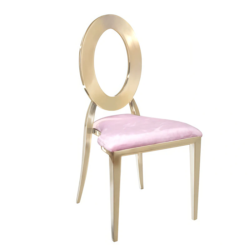 Стул «Элемент» золото, пепельно-розовый бархат