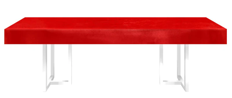 Стол Лофт Прямоугольный Whate Светло-Алый