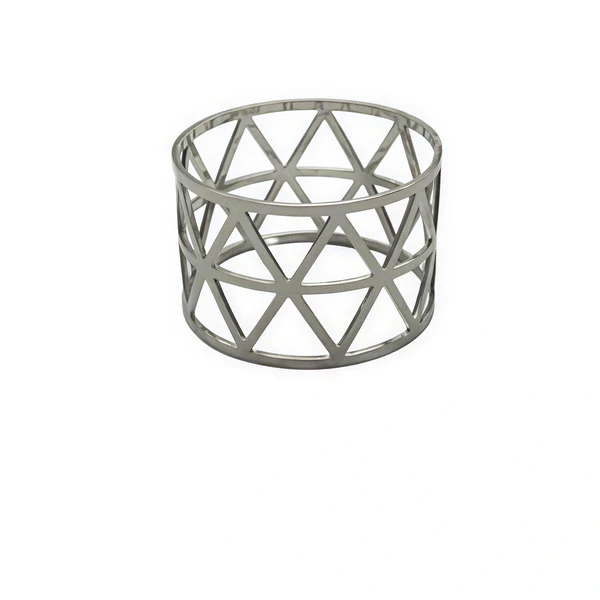 Кольцо для салфеток "Геометрия" серебро - Фото 1