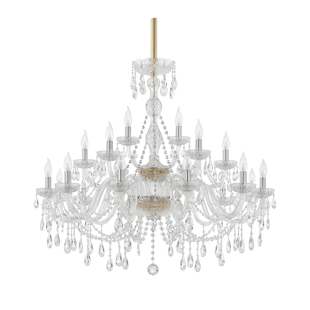 Люстра "Хрусталь серебро" 90 см