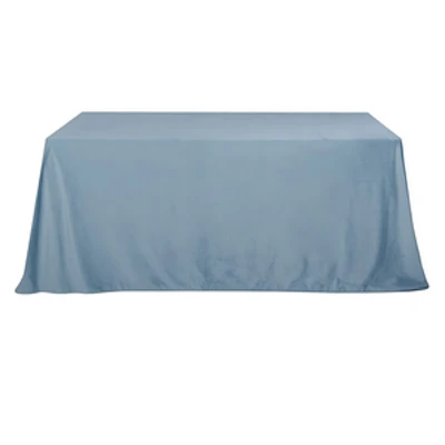 Скатерть бархат пыльно-голубая прямоугольная - изображение 1